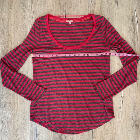 Juicy Couture Pink & Grey Stripped Long Sleeve - Picture 6 of 7